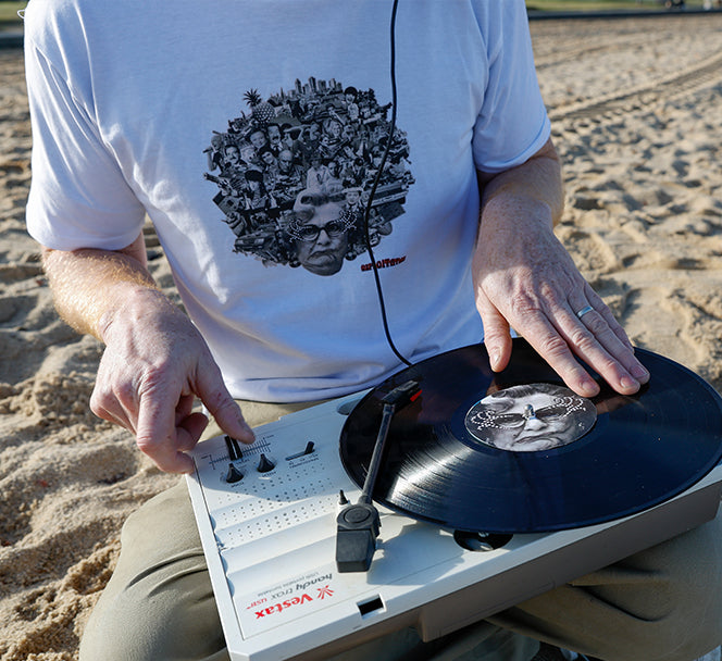Flare Dinkum Tee (Black/White) + Sticker Pack